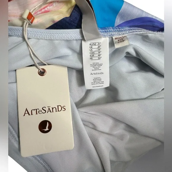 ARTESANDS plus size 16 one piece swimsuit fits D-G cup NWT - Picture 14 of 15